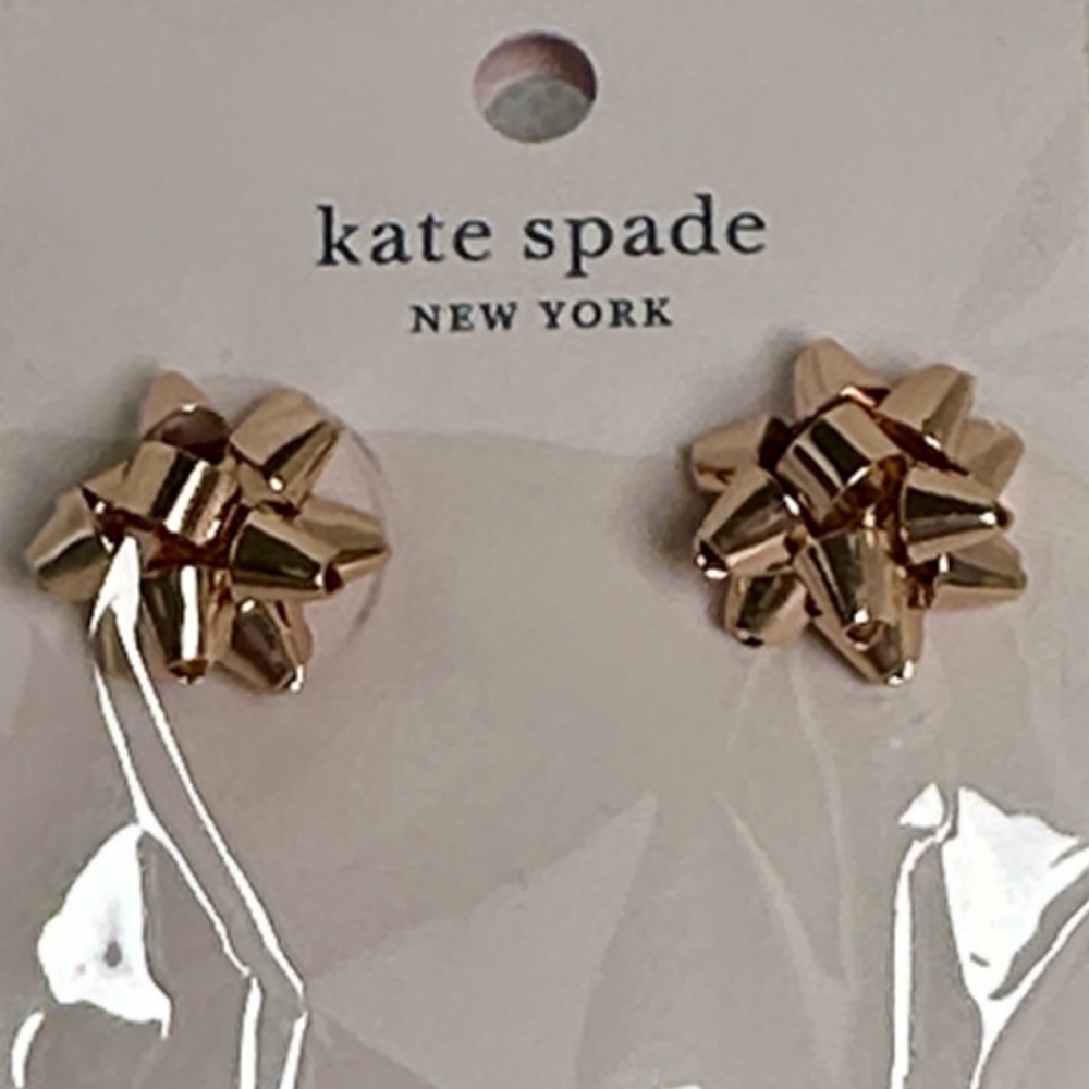 Kate Spade New York Gold Tone Bow Stud Earrings – One Size